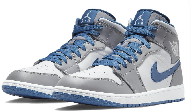 Air Jordan 1 Mid 'Cement Grey/True Blue' (2022) DQ8426-014