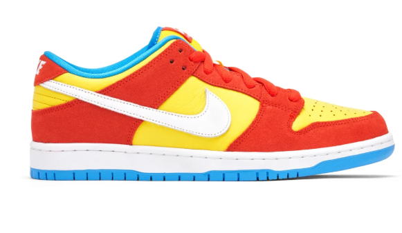 Nike SB Dunk Low Pro 'Bart Simpson' – Yellow/Red/Blue Skate Shoes