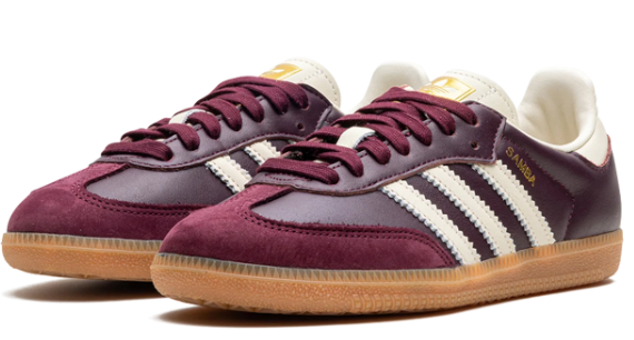 Adidas Samba OG Women's – Cream White / Earth Strata / Maroon (ID04779)