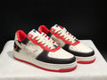 BAPE STA Low "Cream / Black / Red" — Tri-Color Leather Sneaker