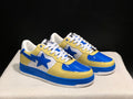 BAPE STA Low "Yellow / Blue / White" — Tri-Color Patent Leather Sneaker