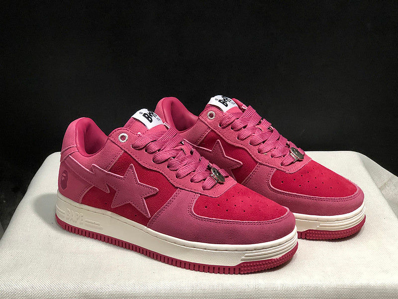 BAPE STA Low "Triple Pink" — Rose Pink Suede Sneaker