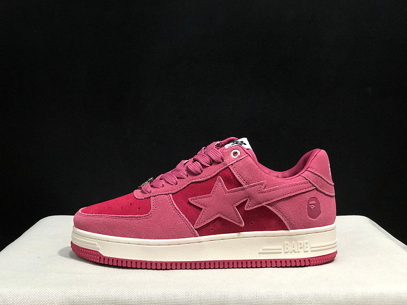BAPE STA Low "Triple Pink" — Rose Pink Suede Sneaker