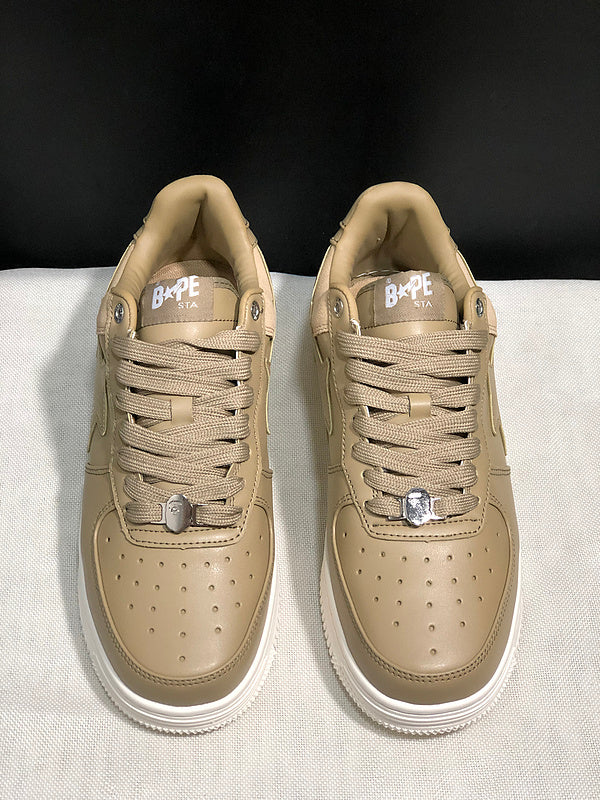 BAPE Bapesta Low "Sand Beige" — Premium Leather Sneaker