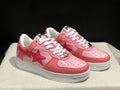 BAPE Bapesta Low "Pink Patent" — Glossy Leather Sneaker