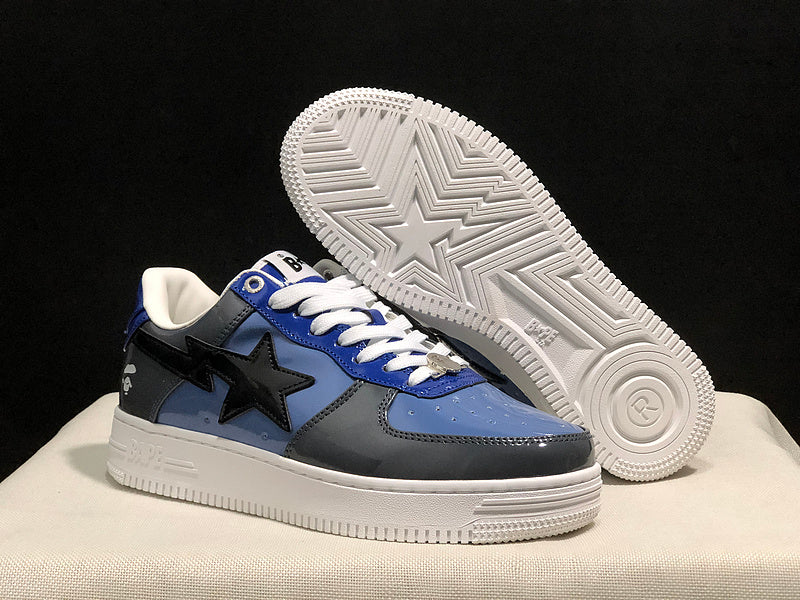 BAPE STA Low "Royale" — Royal Blue / Black Patent Leather Sneaker
