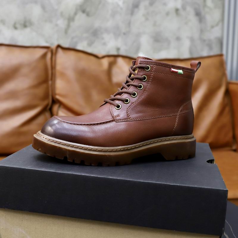 UGG Men's Leather Moc-Toe Lace-Up Boot — Cognac