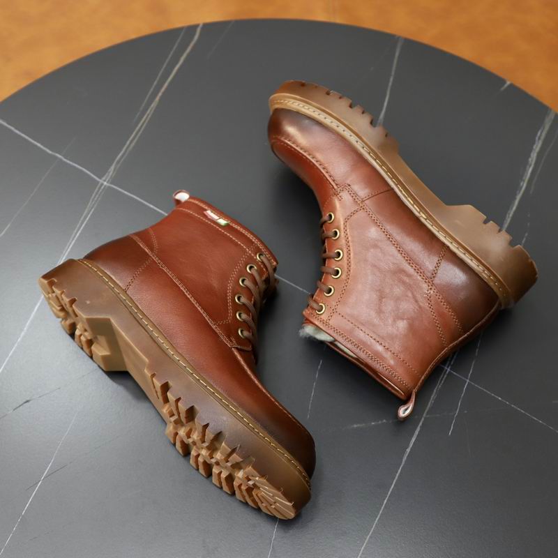 UGG Men's Leather Moc-Toe Lace-Up Boot — Cognac