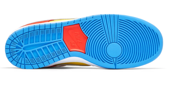 Nike SB Dunk Low Pro 'Bart Simpson' – Yellow/Red/Blue Skate Shoes