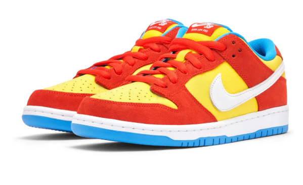 Nike SB Dunk Low Pro 'Bart Simpson' – Yellow/Red/Blue Skate Shoes